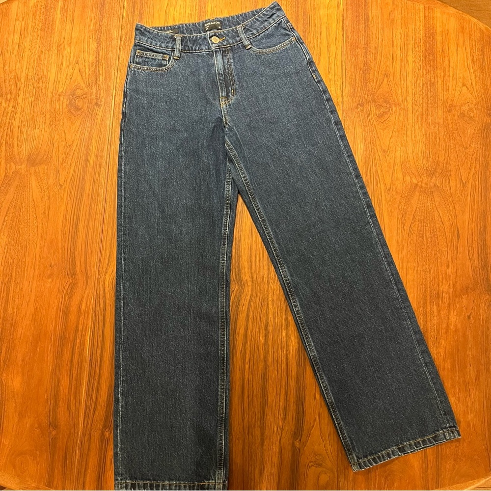 Frank & Oak Straight Leg Denim Pants - Blue